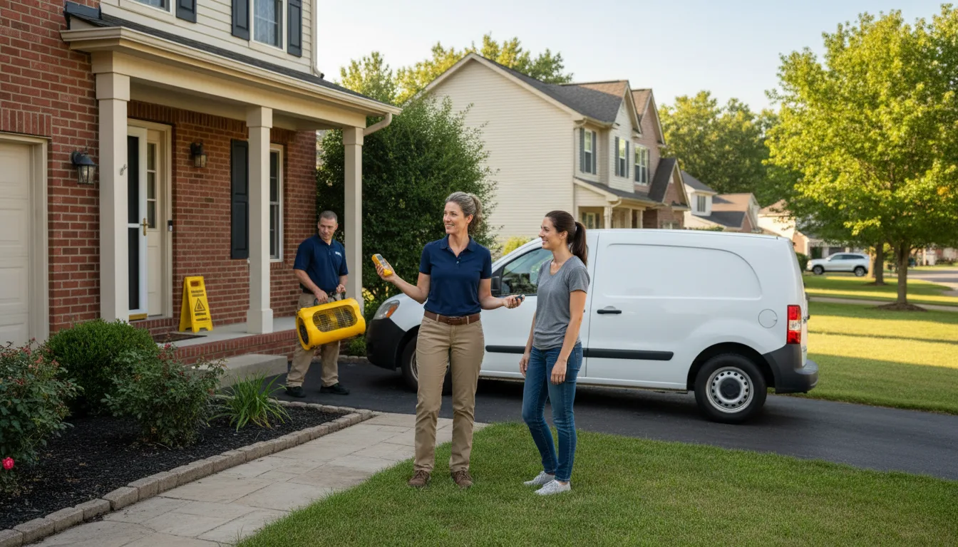 Residential water damage restoration in Loda, IL